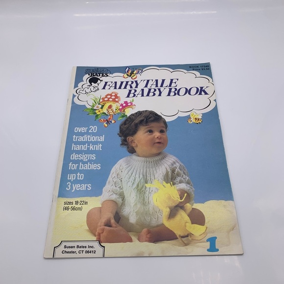 Vtg. Hand Knit Designes FAIRY TALE BABY BOOK by Susan Bates for Babies Up to 3 - Picture 2 of 12